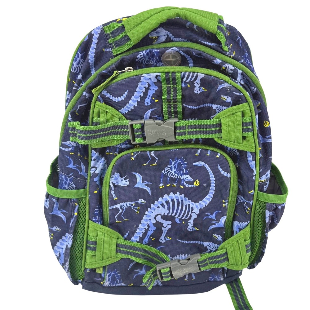 Pottery Barn Kids Mackenzie Dinosaur Skeleton Backpack Navy Green Small School
